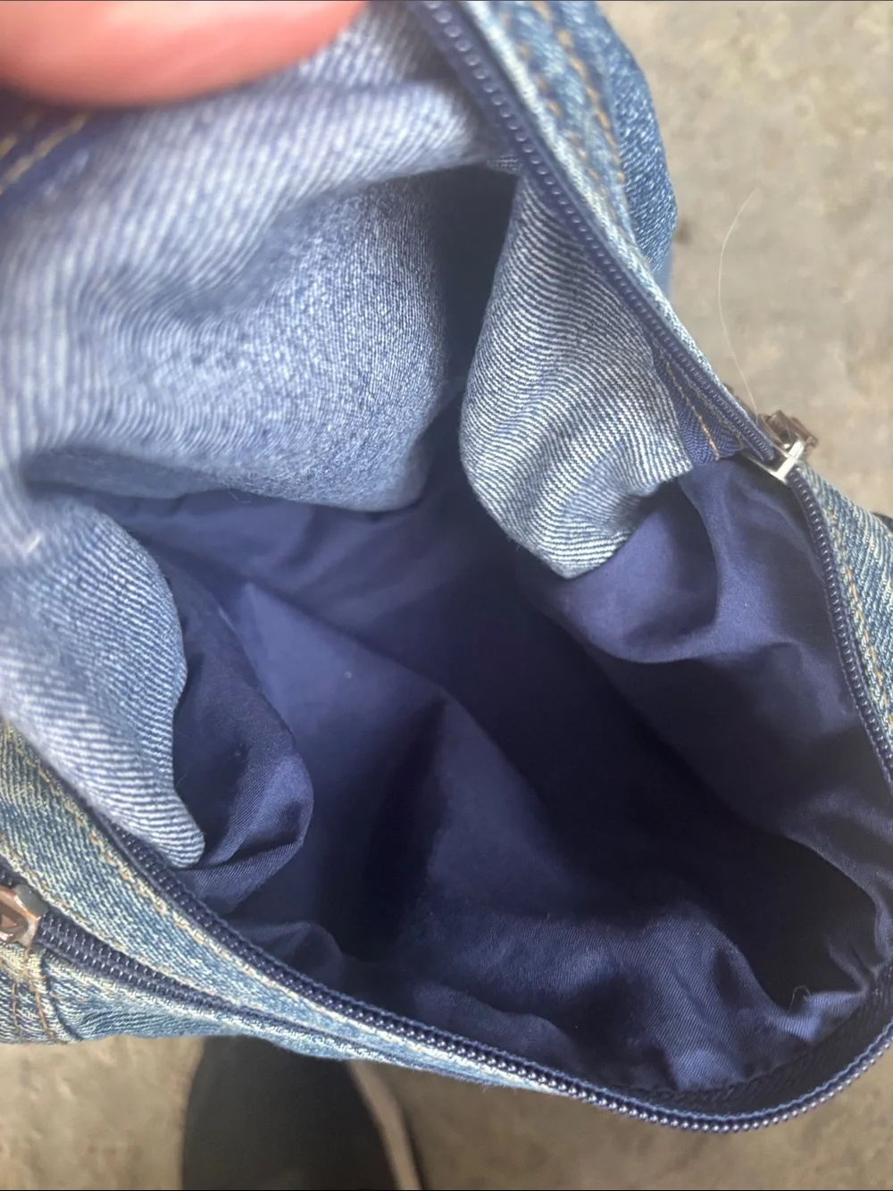 Men's Denim Messenger Bag - Blue Crossbody